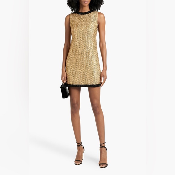 Alice + Olivia Clyde embellished metallic tweed mini dress - Picture 2 of 6